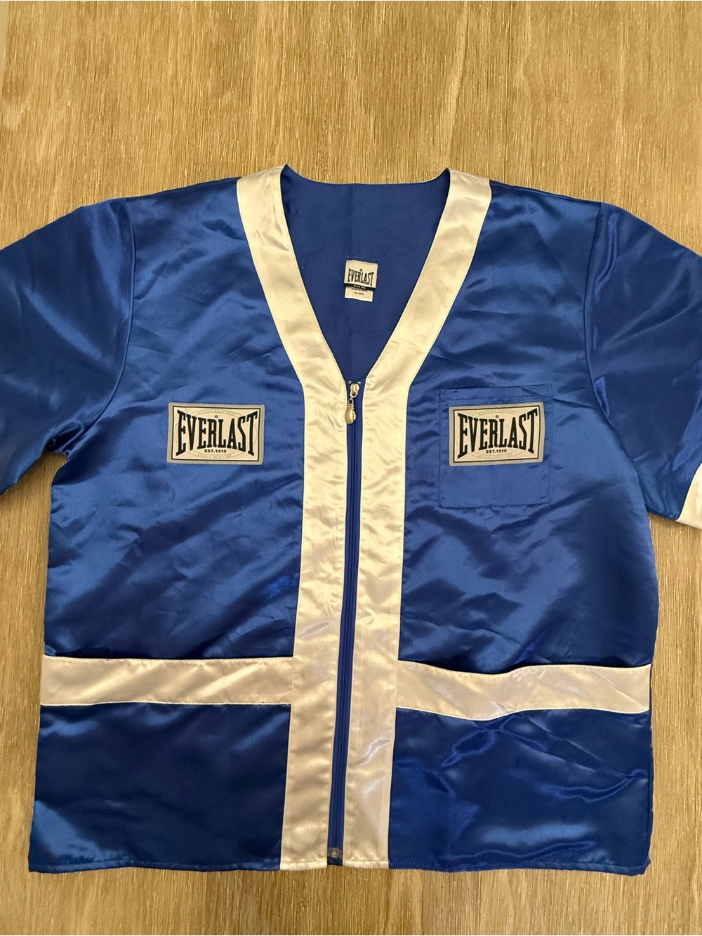 Everlast Royal Blue Satin Boxing Robe / Jacket Size XL